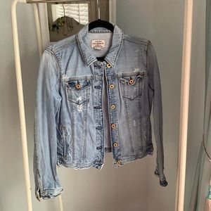 Vintage 2004 Ralph Lauren polo jeans Company size large Jean jacket distressed